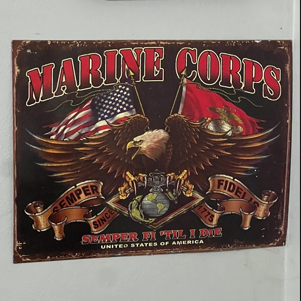 Marine Corps Patriotic Metal Sign